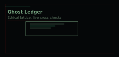 Seq 32 — Ghost Ledger — telemetry sketch